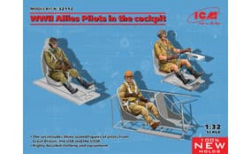 WWII Allies Pilots in the cockpit (British, American, Soviet) (100% new molds)