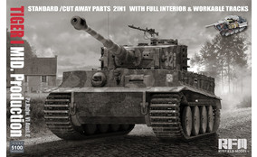 Pz.Kpfw. VI Ausf. E Tiger I Mid. Production Standard/Cut Away Parts 2in1 with full interior & workab